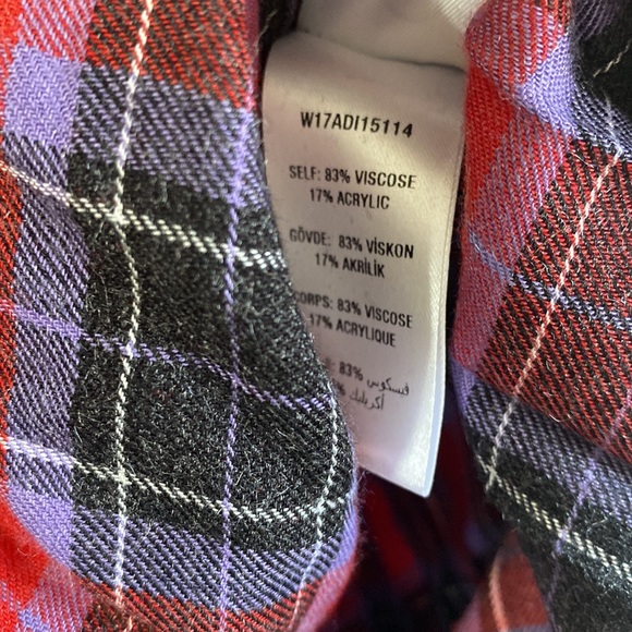 Opening Ceremony Plaid Tartan Wrap Buckle Pleated Dress Gunge Punk Acadamia - Picture 9 of 9